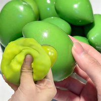 Simulation Mango ASMR Block Pinch Ball Toys Color-changing DIY Soft Mango Shape Decompress Toys Ball Stress Relief Sensory Gift