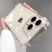 Luxury Shockproof Silicone Transparant Case For iPhone 17 16 15 Plus 11 12 13 Mini 14 Pro Max X Xs XR 7 8 Plus Clear Back Cover