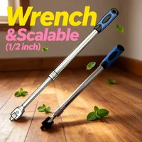 450-600mm Telescopic Torque Wrench 1/2-Inch Drive Heavy Duty Breaker Bar for Car Repair