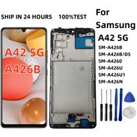 NEW Super OLED TFT For Samsung A42 5G Display A426B A426U A4260 A426N LCD Display Touch Screen Digitizer Assembly with frame