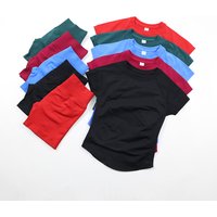 2 Pieces Gym Set Fitted Workout Clothes Woman Gym Wear Short Sleeve Top Shirt Scrunch Booty Gym Shorts Sportswear Outfits