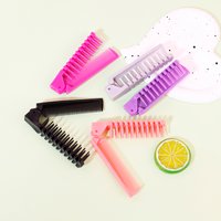 Multi Color Folding Hair Comb 1/2/3/5pcs, Simple and Anti-Static Portable Home Outdoor Hair Comb, Special for Real Hair Wigs