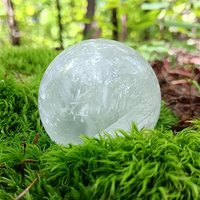 1pc Natural Snow Phantom Quartz Crystal Sphere - a White Ghost Crystal Decoration, Perfect for Home Or Office Desk
