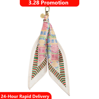 CH Brand Printed Silk Scarf Pendant Daily Decoration Street Fashion 2025 Women's Decorative Accessories