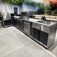 # Hot Sales Wholesale Customized Modular Outdoor Kitchen Durable And Sturdy With Grill And Sink High Quality Stainless Steel Out