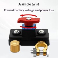 1Pc Transparent Car Battery Cut Off Switch 12V 24V Main Power Disconnect Clip for Truck Farm Vehicle