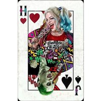 Quinn & Joker Vintage Metal Sign Poker Card Comic Book Tin
