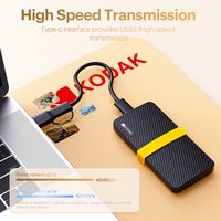 KODAK X200 Portable SSD 1TB 512GB 256GB USB 3.1 Type-C 450MB/s External Solid State Drive for PS4 Laptop MacBook PC TV