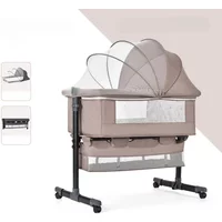 Nursery Bed with Mosquito Net Large Storage Bag Changing Bed Height Adjustable Travel Portable Crib Newborn Baby Boys & Girls