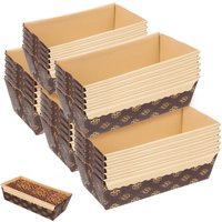 25 Pcs Baking Trays Cake Paper Chiffon Cups Cardboard Loaf Pans for Coffee Liners Mini