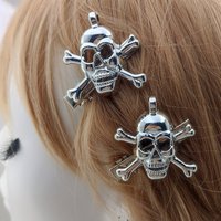 2/6pcs New Style Hair Clip Halloween Skull Pirate Flag Funny Party Hair Pin Hair Accessories