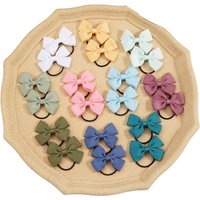 20/40/50 Pcs 2" Grosgrain Ribbon Pigtail Hair Bows Elastic Hair Ties Hair Bands Holders Hair Accessories for Baby Girls Infants