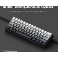 K61 USB Mini Mechanical Gaming Wired Keyboard Hot-Swappable Mechanical Keyboard Detachable Cable