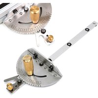 Gehrungslehre, Aluminiumlegierung/Messinggriff, Tischkreissäge, Oberfräse, Gehrungslehre, Sägen, Montage, Lineal, Holzbearbeitungswerkzeug