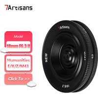 7artisans 18mm F6.3 Mark II UFO Ultra-thin Camera Prime Lens for Humanities Photography with Sony E Nikon Z Fujifilm X M43-mount