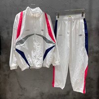 Street Style Sportswear Set High Street Spring Autumn Casual Embroidered Print Trousers Outerwear Long Sleeve Teens Outfit