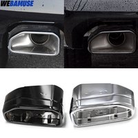 Exhaust Tail Pipe Cover For BMW X3 X4 G01 G02 2022 Replacement Stainless Steel Square Black Exhaust Trim Muffler Nozzle