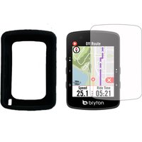Silicone Soft Edge Shell Protective Case Screen Protector Film Cover For Bryton Rider 650/550 R650 R550 GPS Computer Frame Skin