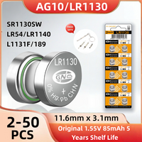 AG10 LR1130 1.5V Button Cell Coin Battery High Capacity 389A LR54 L1131 SR1130 Batteries for Watches Calculators Remote Control
