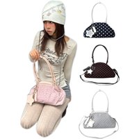 BadBlue Polka Dot Leopard Print Underarm Bag Dumpling Shaped Handbag Women's Crossbody Shoulder Bag with Detachable Strap