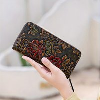 Luxury Designer Vintage Fashion Long Wallet Bohemian Versatile Card Holder Multi-functional Ladies' Wallet Portable Card Case