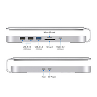 A13E-Docking Station USB C Hub With Hard Drive Enclosure Type C NVME M. 2 SSD Case 4K M1 M2 For Mac Mini/For Mac Studio