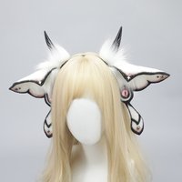 Halloween Demon Fantasy Creature Headwear Comic-Con Dress Up Simulation Beast Ears Plush Moth Headband Hair Accessories Ears