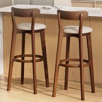 Wood High Nordic Bar Stools Office Counter Balcony Minimalist Bar Chairs With Back Balcony Sillas Para Comedor Trendy Furniture