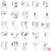 Classic and fashionable 925 silver A-Z series charm bead fitting original bracelet accessory
