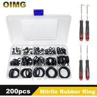 Nitrile Rubber O Rings Washer Gasket Set for Plumbing Sealing Repair Air or Gas Connections Resist Oil and Heat Orings Kit