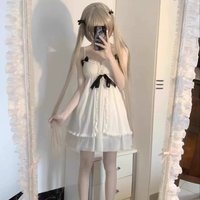 Anime Kasugano Sora Cosplay White Suspender Dress Cute Pajamas Role Play Outfit Sleepwear for Women Halloween Theme Party
