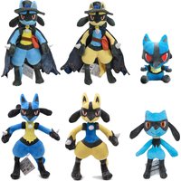 Pokemon Plush Shiny Lucario Riolu Fit Cartoon Stuffed Toys Soft Doll Halloween Xmas Gifts