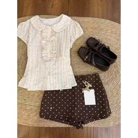 Sweet Fashion Elegant Lovely 2 Piece Set Chic Y2k Tops + Polka Dot Skirt Japanese Kawaii Aesthetic Casual Korean Popular Clothes