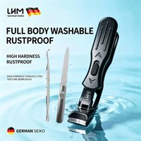 Heavy-Duty Nail Clippers Set - Anti-Splash 45° Wide Jaw Clippers with Nail File & Lifter, Sharp Stainless Steel Cutter for Thick