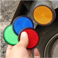 AliExpress NONE Universal 1/2PCS Circular Night Warning Reflector - Waterproof Dustproof for Motorcycle/Electric Bike/Car