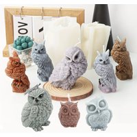3D Owl Shape Candle Silicone Molds, Resin Aromatherapy Candles, Handmade Wax Soap, Home Decor Craft