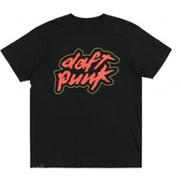 Men's Daft Punk summer T-shirt cotton T-shirt women's casual wear women's solid color short sleeved unisex streetwear