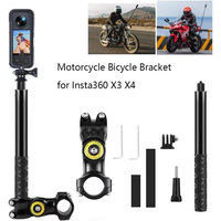 AliExpress DIXSG for Insta360 X3 X4 Motorcycle Bicycle Bracket with Invisible Selfie Stick for GoPro Hero12 11 10 DJI Action Cameras Accessories