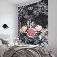 VIKAMA Death Note Printed Wall Tapestry, Large Wall Art, Sci-fi Living Room Home Decor Rug, Bedroom Dormitory Wall Hanging