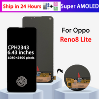 6.43'' Super AMOLED For OPPO Reno8 Lite 8Lite CPH2343 LCD Display Touch Screen Digitizer Assembly For Oppo Reno8 Z 8Z Display