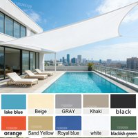 15 color sunshade sail, waterproof sunshade, sail, outdoor terrace, lawn, beach garden, carport, backyard, deck, pavilion