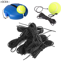 Tennis Training Aids Base Elastic Rope Tennis Fitness Ball Rubber Band Line High Elastic Rope Swing Ball Spare Line Black〔CC33〕