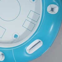 40 Inch Round Floating Card Table for Pool Inflatable Pool Game Table with Fruit Drink Holder Floating Card Game Tray 2025