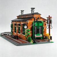 2339 PCS Train Garage Railway Workshop MOC City Model DIY Educational Assembly Toy Home Display Holiday Hobby Collection Gifts image 4