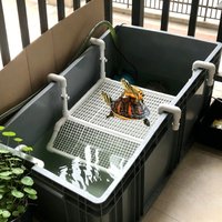 DIY Turtle Basking Platform with Hook Turtles Terrarium Hanging Climbing Ladder Turtle Breeding Box Ramp Turtles Habitat Decor