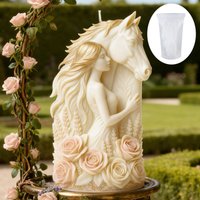 Dreamy Horse Head Candle Mold: A delicate work of art, soft and flexible, the perfect DIY tool for creating a romantic atmospher