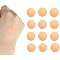 10-100Pcs Mini Round Band Aid Skin Color Wound Dressing Plaster Patch Breathable Waterproof Adhesive Bandages Tape