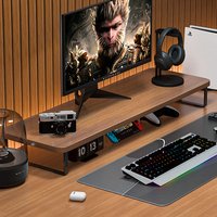 Computer Heightening Platform Desktop Monitor Display Holder Multi-Functional Storage Stand for Gaming Room And Office Desk