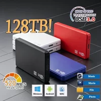 High-speed SSD 256TB USB 3.0 Enclosure Mobile Hard Drive Cases for SSD External Storage HDD Box With USB Cable ABS