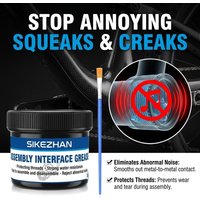 AliExpress NONE 50g Bike Assembly Grease Anti-Seize Paste Waterproof Anti-Noise Lube for Bottom Bracket Seatpost Thread Protection with Brush
